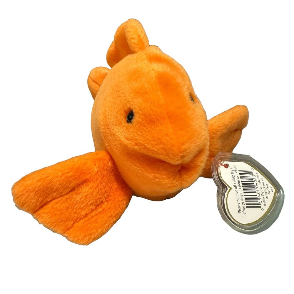 Ty Beanie Babies GOLDIE the Goldfish 1993 Rare Retired Classic 4023 PVC NEW